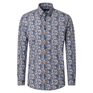 Casa Moda Overhemd donkerblauw floral print