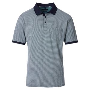 Casa Moda Poloshirt Mini Print Petrol