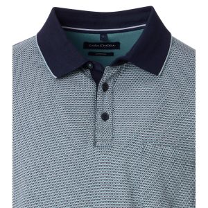 Casa Moda Poloshirt Mini Print Petrol