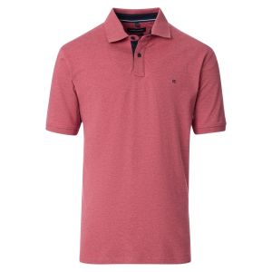 Casa Moda Poloshirt Basic Rood Gemeleerd