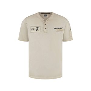 Casa Moda Shirt Henley Vintage Zand