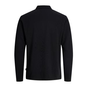 Jack & Jones Longsleeve Poloshirt Zip Zwart