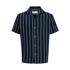Jack & Jones Overhemd Resort Donkerblauw Gestreept