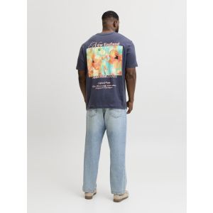 Jack & Jones T-shirt - Montauk Backprint Grijsblauw
