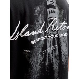 Jack & Jones T-shirt - Backprint Island Retreat Zwart